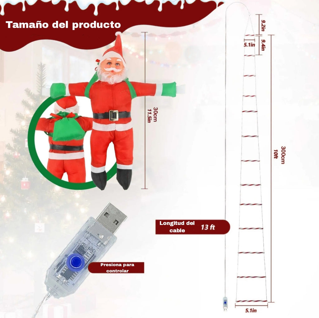 Escalera de Luces Mágica: Transforma tu Casa en el Polo Norte con Papá Noel